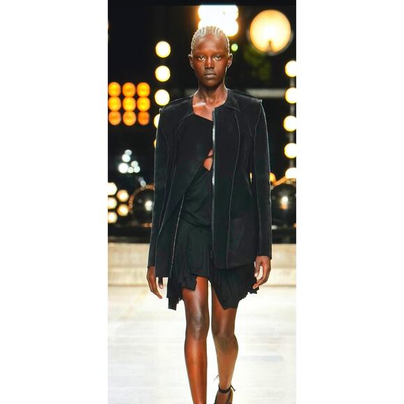 Isabel Marant Adixia Jacket 100% Calf Leather RARE Black size 38 (S/M) - Picture 15 of 16